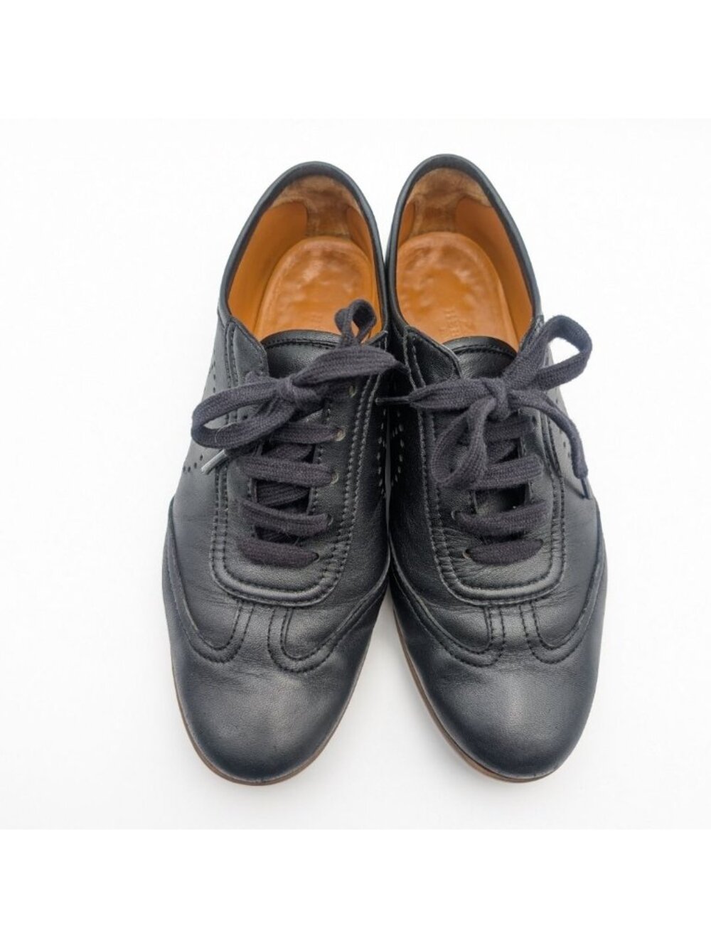 Hermes Evelyne Sneakers Leather Perforated Black - Picture 6 of 11